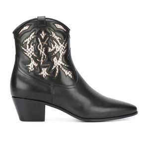 New Saint Laurent YSL Rock 40 Cowboy Western Boots